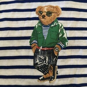 Ralph Lauren Kids Striped Blue and White T-Shirt